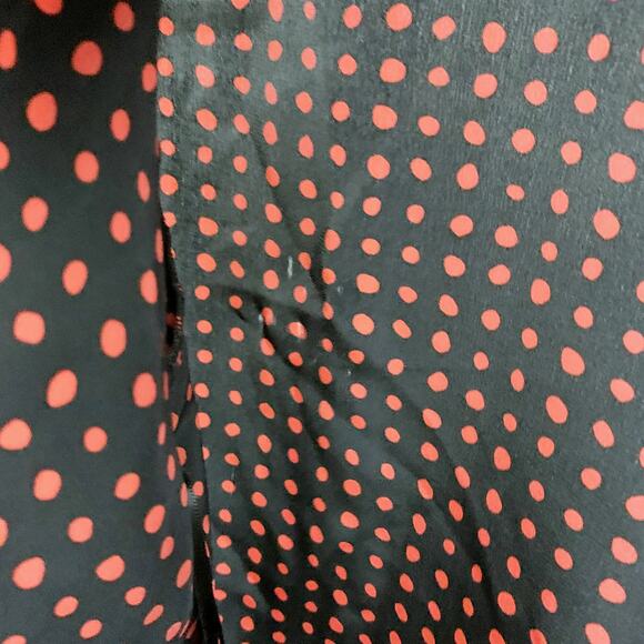 Diane von Furstenberg Dot Print Silk Drape Front Blouse (READY) - Picture 10 of 12